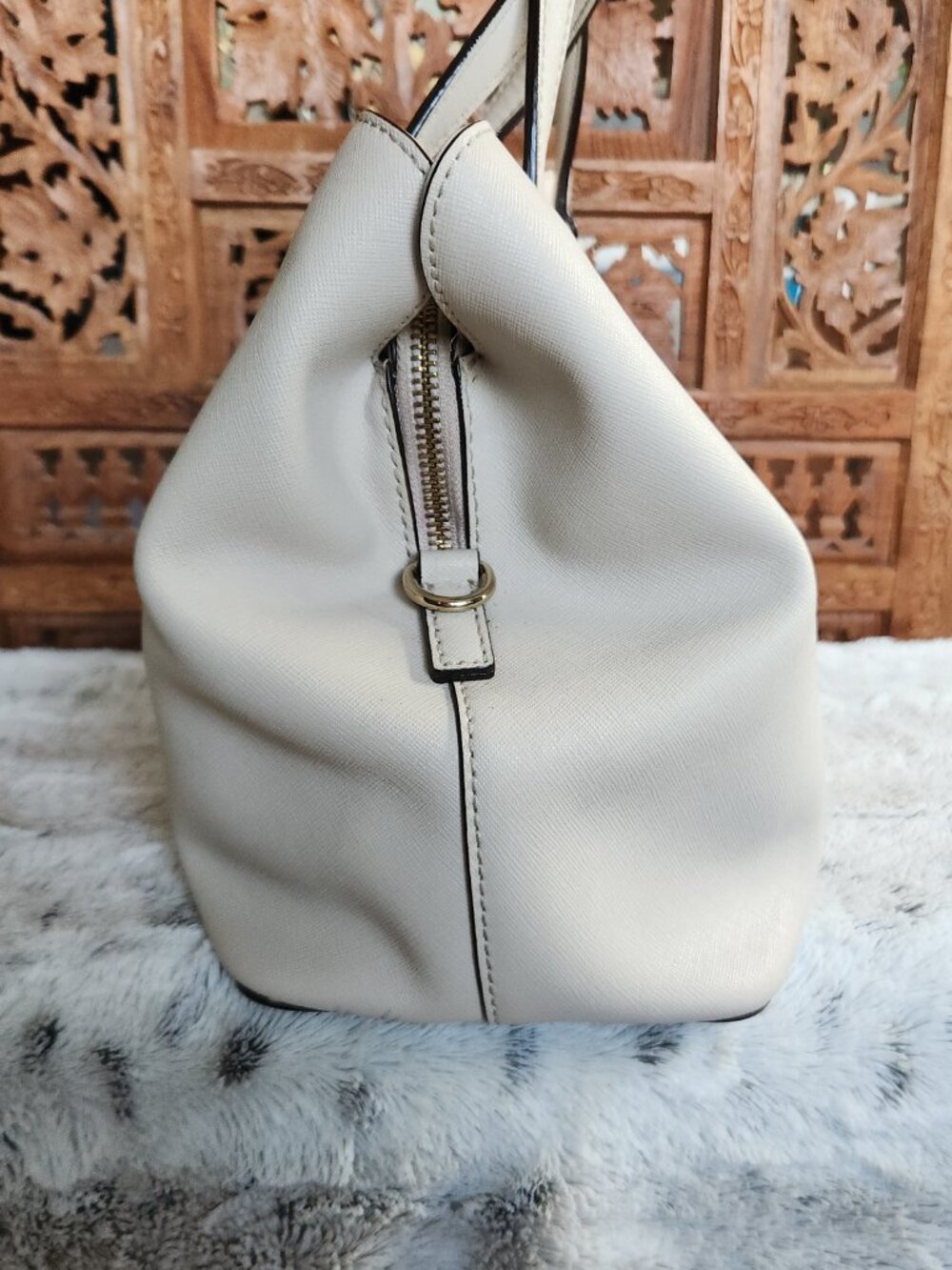 Kate Spade Laurel Way Evangelie Satchel - Almond (Flaws) - Picture 4 of 13